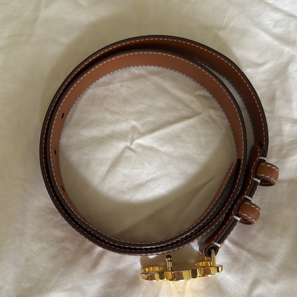 Celine TRIOMPHE BELT IN NATURAL CALFSKIN 75 - Picture 7 of 12